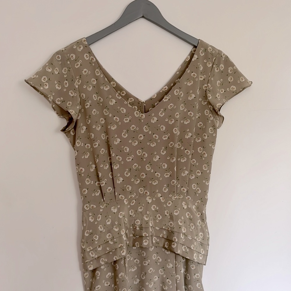 Vintage Nancy Johnson Floral Tea Dress, UK 10/US 6